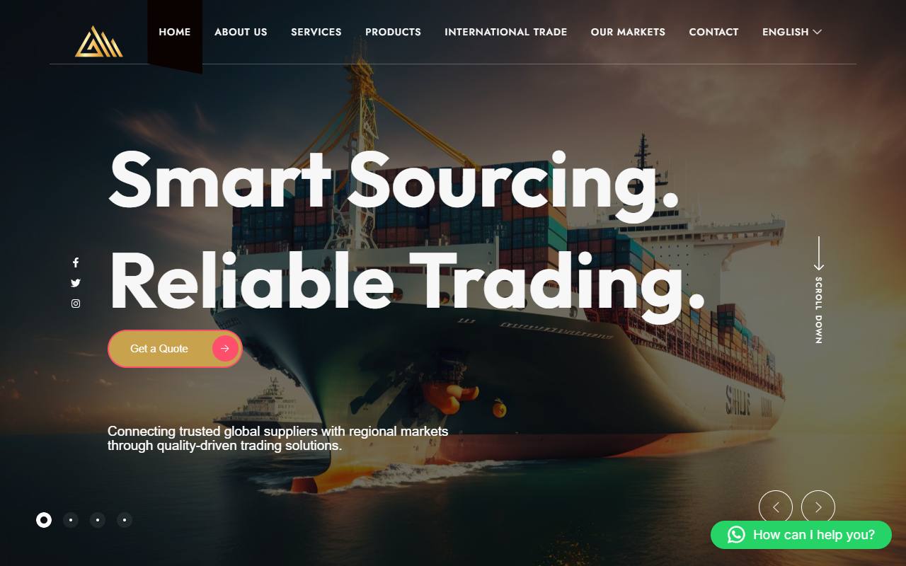 Gold More Gida food distribution company corporate website by Moayad Aldalati
